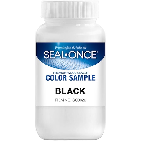 Seal-Once Pre-Mixed, 4 oz. Black Color Sample SO0026